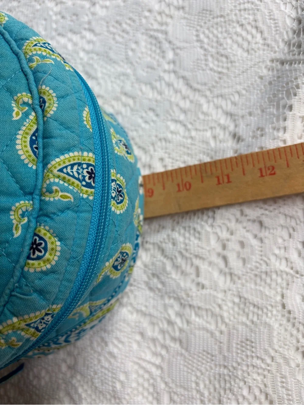 Vintage Y2K Vera Bradley Makeup, Cosmetic, Travel Bag Pouch in Bermuda Blue HTF